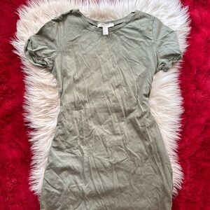 Forever 21 Green Short Sleeve Dress